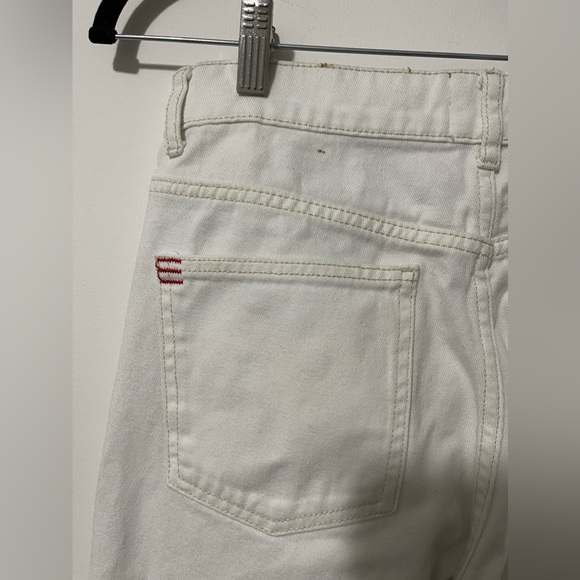 BDG Urban Outfitters Dipped V Wide Leg White Jeans Y2K jeans Size 27 - Picture 7 of 11
